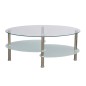 vidaXL Mesa de centro de vidrio con diseño exclusivo blanca vidaXL Mesa de centro de vidrio con diseño exclusivo blanca