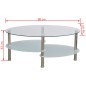 vidaXL Mesa de centro de vidrio con diseño exclusivo blanca vidaXL Mesa de centro de vidrio con diseño exclusivo blanca