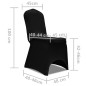 Set de 6 Fundas ajustadas para sillas, color negro Set de 6 Fundas ajustadas para sillas, color negro