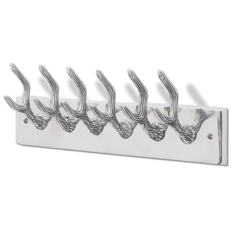 Colgador de aluminio con ganchos para ropa, abrigos (Plateado) Colgador de aluminio con ganchos para ropa, abrigos (Plateado)