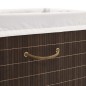 vidaXL Cesto de la ropa de bambú rectangular marrón oscuro vidaXL Cesto de la ropa de bambú rectangular marrón oscuro