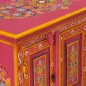 vidaXL Mueble para la TV de madera maciza de mango rosa pintada a mano vidaXL Mueble para la TV de madera maciza de mango rosa pintada a mano