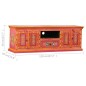 vidaXL Mueble para la TV de madera maciza de mango rosa pintada a mano vidaXL Mueble para la TV de madera maciza de mango rosa pintada a mano