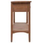 vidaXL Mesa consola de madera de abeto maciza marrón 126x40x77,5 cm