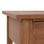 vidaXL Mesa consola de madera de abeto maciza marrón 126x40x77,5 cm