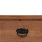 vidaXL Mesa consola de madera de abeto maciza marrón 126x40x77,5 cm