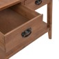 vidaXL Mesa consola de madera de abeto maciza marrón 126x40x77,5 cm