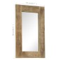 vidaXL Espejo de madera maciza de mango 50x80 cm vidaXL Espejo de madera maciza de mango 50x80 cm