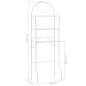 vidaXL Estante para inodoro blanco 60x33x174 cm