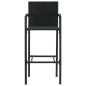 vidaXL Muebles de bar de jardín 5 pzas ratán PE reposabrazos negro