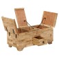 vidaXL Mesa de centro de madera de mango maciza 80x40x35 cm vidaXL Mesa de centro de madera de mango maciza 80x40x35 cm
