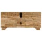 vidaXL Mesa de centro de madera de mango maciza 80x40x35 cm vidaXL Mesa de centro de madera de mango maciza 80x40x35 cm