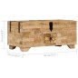 vidaXL Mesa de centro de madera de mango maciza 80x40x35 cm vidaXL Mesa de centro de madera de mango maciza 80x40x35 cm