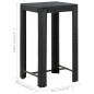 vidaXL Muebles de bar de jardín 5 pzas ratán PE reposabrazos negro