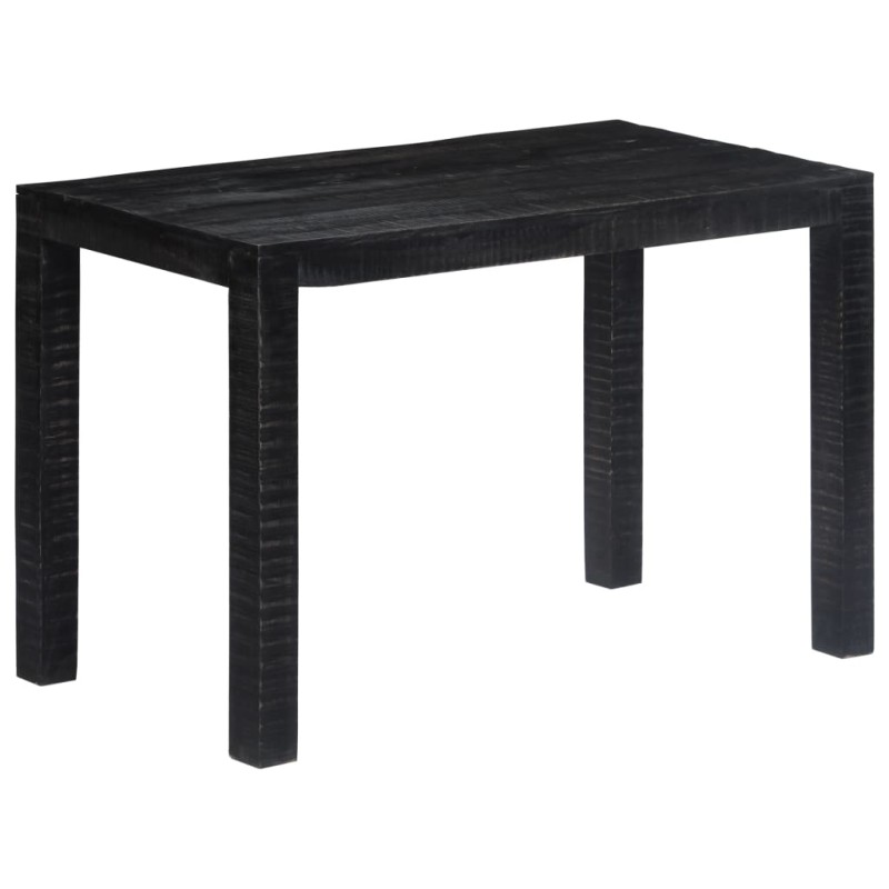 vidaXL Mesa de comedor de madera maciza de mango negra 118x60x76 cm vidaXL Mesa de comedor de madera maciza de mango negra 118x60x76 cm