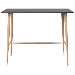 vidaXL Mesa alta de cocina negro 120x60x105 cm