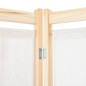 vidaXL Biombo divisor de 4 paneles de tela color crema 160x170x4 cm vidaXL Biombo divisor de 4 paneles de tela color crema 160x170x4 cm