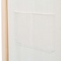 vidaXL Biombo divisor de 4 paneles de tela color crema 160x170x4 cm vidaXL Biombo divisor de 4 paneles de tela color crema 160x170x4 cm