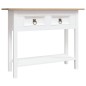 vidaXL Mesa consola Corona Range de pino mexicano blanco 90x34,5x73 cm vidaXL Mesa consola Corona Range de pino mexicano blanco 90x34,5x73 cm