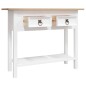 vidaXL Mesa consola Corona Range de pino mexicano blanco 90x34,5x73 cm vidaXL Mesa consola Corona Range de pino mexicano blanco 90x34,5x73 cm
