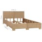 vidaXL Estructura de cama tejida a mano de ratán auténtico 140x200 cm vidaXL Estructura de cama tejida a mano de ratán auténtico 140x200 cm