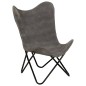 vidaXL Silla Butterfly mariposa de lona gris antracita vidaXL Silla Butterfly mariposa de lona gris antracita