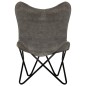 vidaXL Silla Butterfly mariposa de lona gris antracita vidaXL Silla Butterfly mariposa de lona gris antracita