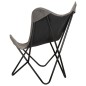 vidaXL Silla Butterfly mariposa de lona gris antracita vidaXL Silla Butterfly mariposa de lona gris antracita