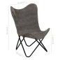 vidaXL Silla Butterfly mariposa de lona gris antracita vidaXL Silla Butterfly mariposa de lona gris antracita