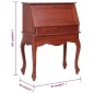 vidaXL Escritorio secreter madera maciza de caoba marrón 78x42x103 cm vidaXL Escritorio secreter madera maciza de caoba marrón 78x42x103 cm