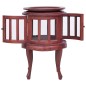vidaXL Armario vitrina de madera maciza de caoba marrón 50x50x76 cm vidaXL Armario vitrina de madera maciza de caoba marrón 50x50x76 cm