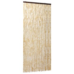 vidaXL Cortina mosquitera de chenilla beige 100x220 cm 