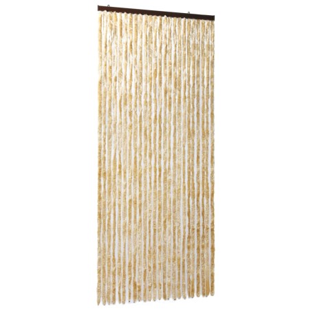 vidaXL Cortina mosquitera de chenilla beige 100x220 cm 