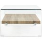 vidaXL Mesa de centro de vidrio templado transparente 98x45x31 cm vidaXL Mesa de centro de vidrio templado transparente 98x45x31 cm
