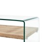 vidaXL Mesa de centro de vidrio templado transparente 98x45x31 cm vidaXL Mesa de centro de vidrio templado transparente 98x45x31 cm