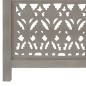 vidaXL Biombo 3 paneles tallado a mano madera de mango gris 120x165 cm vidaXL Biombo 3 paneles tallado a mano madera de mango gris 120x165 cm