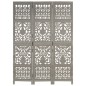 vidaXL Biombo 3 paneles tallado a mano madera de mango gris 120x165 cm vidaXL Biombo 3 paneles tallado a mano madera de mango gris 120x165 cm