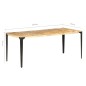 vidaXL Mesa de comedor de madera maciza de mango 180x90x76 cm vidaXL Mesa de comedor de madera maciza de mango 180x90x76 cm