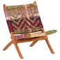 vidaXLSilla chindi plegable de tela multicolor vidaXLSilla chindi plegable de tela multicolor