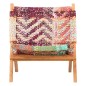 vidaXLSilla chindi plegable de tela multicolor vidaXLSilla chindi plegable de tela multicolor