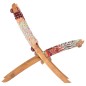 vidaXLSilla chindi plegable de tela multicolor vidaXLSilla chindi plegable de tela multicolor