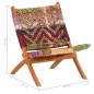 vidaXLSilla chindi plegable de tela multicolor vidaXLSilla chindi plegable de tela multicolor