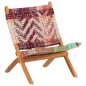 vidaXLSilla chindi plegable de tela multicolor vidaXLSilla chindi plegable de tela multicolor