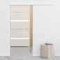 vidaXL Puerta corredera vidrio ESG y aluminio plateado 76x205 cm vidaXL Puerta corredera vidrio ESG y aluminio plateado 76x205 cm