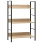 vidaXL Estantería de 3 niveles madera ingeniería roble 60x27,6x90,5 cm