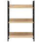 vidaXL Estantería de 3 niveles madera ingeniería roble 60x27,6x90,5 cm