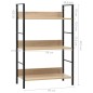 vidaXL Estantería de 3 niveles madera ingeniería roble 60x27,6x90,5 cm