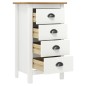 vidaXL Mesita de noche Hill madera maciza de pino blanco 46x35x49,5 cm vidaXL Mesita de noche Hill madera maciza de pino blanco 46x35x49,5 cm