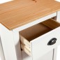 vidaXL Mesita de noche Hill madera maciza de pino blanco 46x35x49,5 cm vidaXL Mesita de noche Hill madera maciza de pino blanco 46x35x49,5 cm