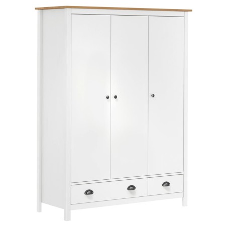 vidaXL Armario de 3 puertas Hill Range madera pino blanco 127x50x170cm